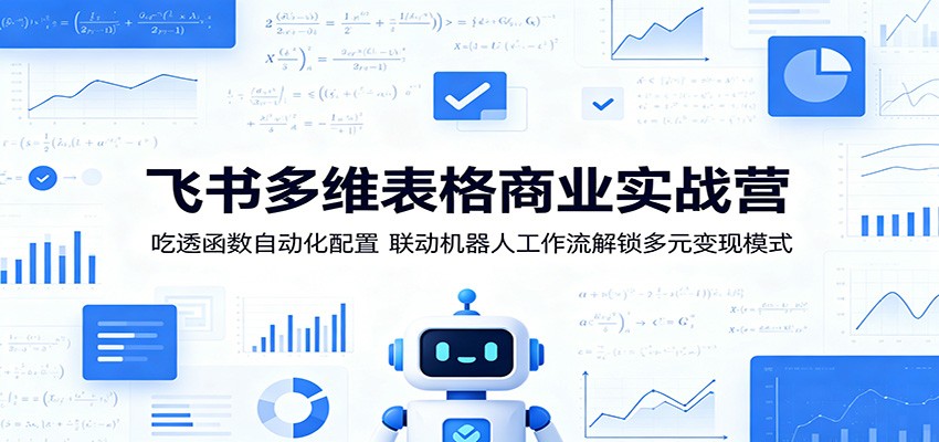 飞书多维表格商业实战营：吃透函数自动化配置，联动机器人工作流解锁多元变现模式-易创网