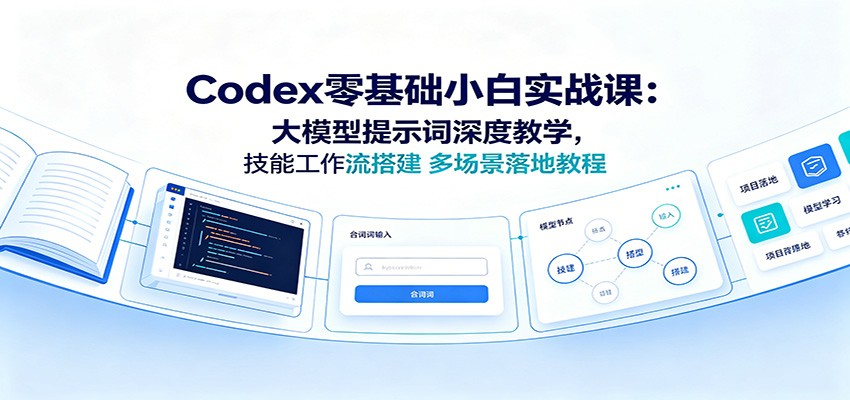 Codex零基础小白实战课：大模型提示词深度教学，技能工作流搭建多场景落地教程-易创网