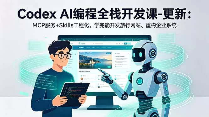 Codex AI编程全栈开发课-更新：MCP服务+Skills工程化，学完能开发旅行网站、重构企业系统-易创网