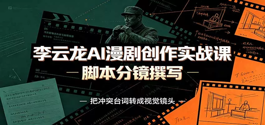 李云龙AI漫剧创作实战课：角色人设还原，脚本分镜撰写，AI漫剧成片完整制作教学-易创网