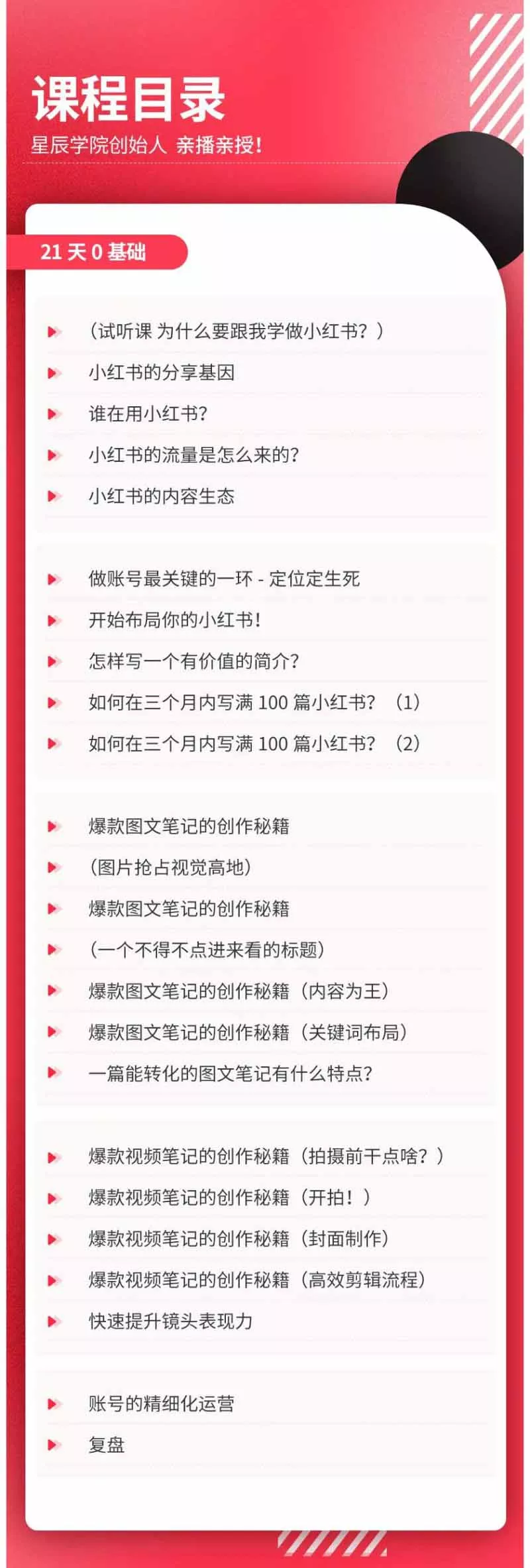 小红书21天图文视频爆款创作课：掌握选题、图片、标题、内容、关键词与脚本剪辑，建立持续创作体系-易创网