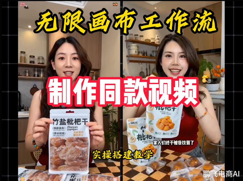 无限画布工作流一键复刻爆款带货视频，实操搭建，操作简单-易创网