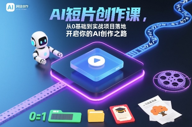 AI短片创作课，从0基础到实战项目落地，开启你的AI创作之路(更新0411)-易创网