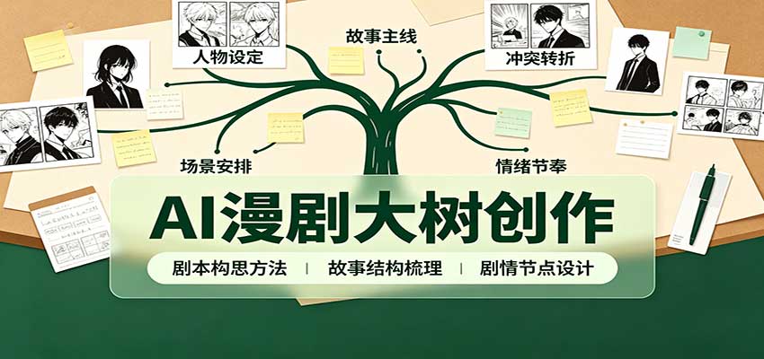 AI漫剧大树创作：剧本构思课程讲解，软件插件配置，配套工具资料完整梳理-易创网
