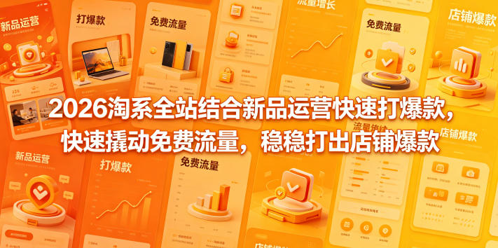 2026淘系全站结合新品运营快速打爆款，快速撬动免费流量，稳稳打出店铺爆款（更新5月12日）-易创网
