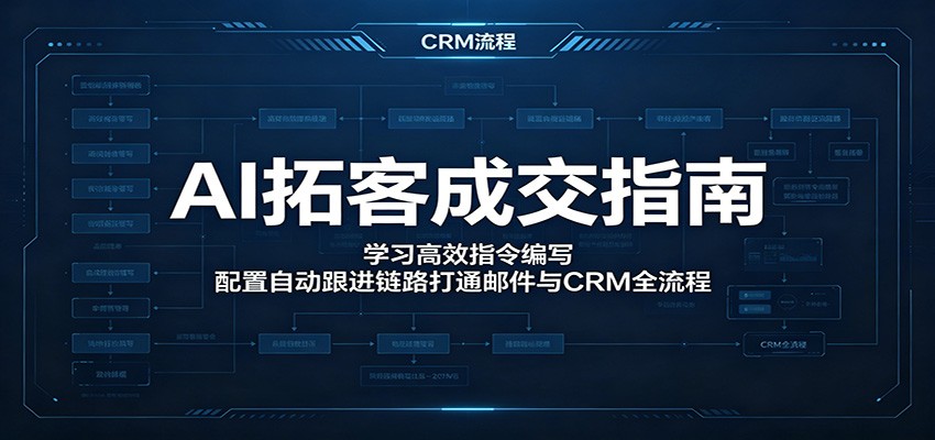AI拓客成交指南：学习高效指令编写，配置自动跟进链路打通邮件与CRM全流程-易创网