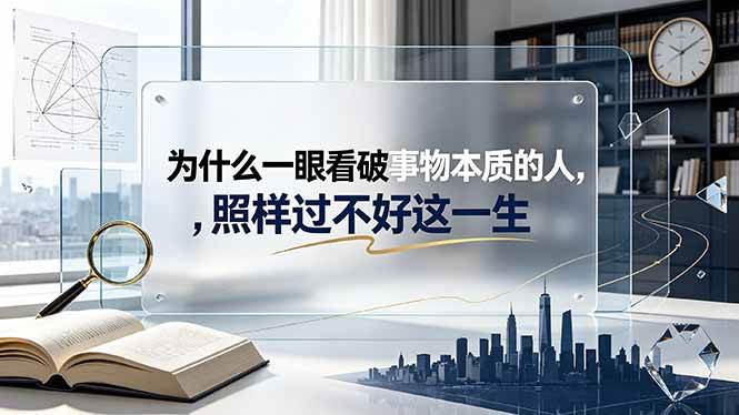 （19165期）付费文章：为什么一眼看破事物本质的人，照样过不好这一生-易创网