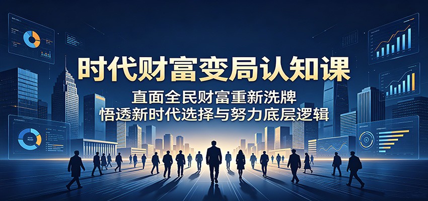 时代财富变局认知课：直面全民财富重新洗牌，悟透新时代选择与努力底层逻辑-易创网