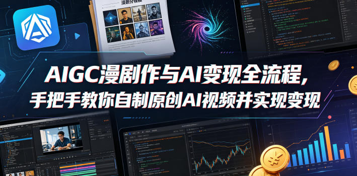 AIGC漫剧创作与AI变现全流程，手把手教你自制原创AI视频并实现变现（更新0516）-易创网