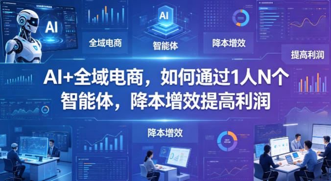 AI+全域电商，如何通过1人N个智能体，降本增效提高利润-易创网