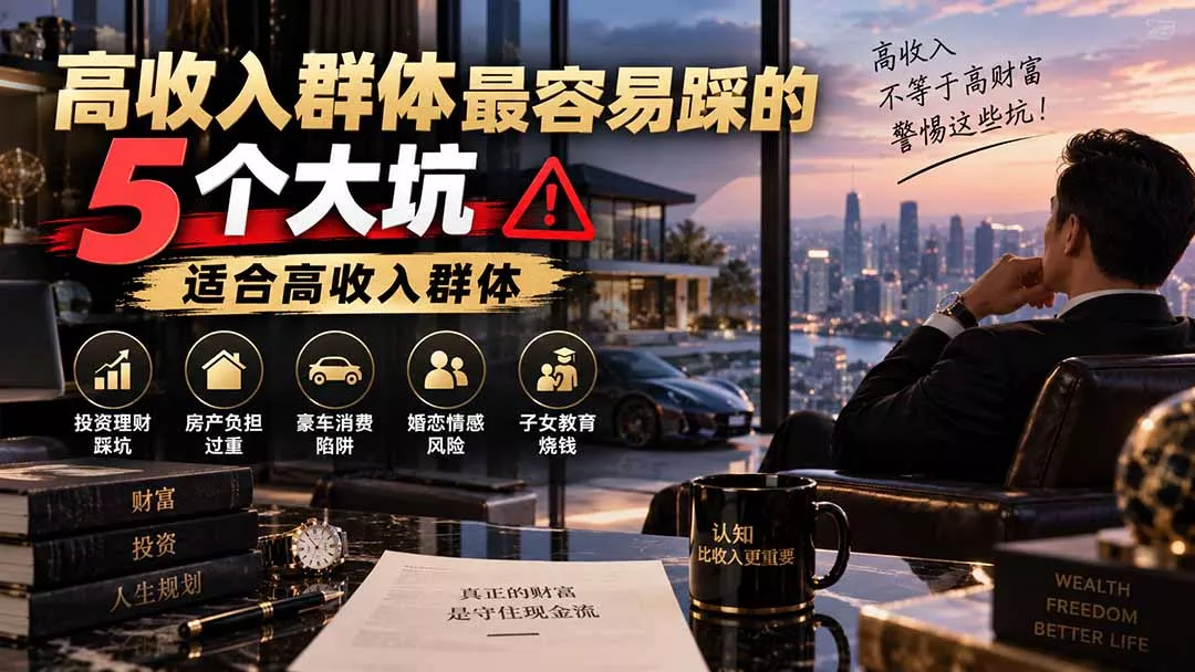 付费文章：高收入群体最容易踩的5个大坑，适合高收入群体-易创网
