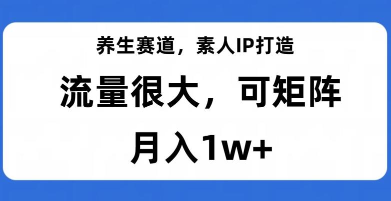 养生赛道，素人IP打造，流量很大，可矩阵，月入1w+【揭秘】-易创网