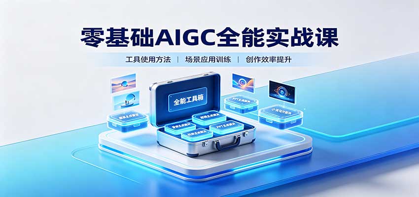 零基础AIGC全能实战课：覆盖绘画、影音、PPT、小说多场景AI创作-易创网