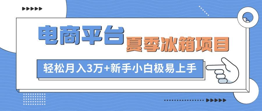 电商平台夏季冰箱项目，轻松月入3万+，新手小白极易上手-易创网