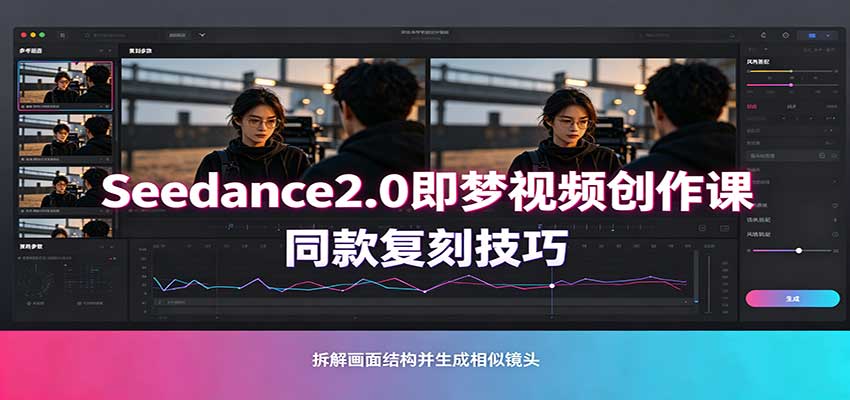 Seedance2.0即梦视频创作课：剧本式视频制作，同款复刻技巧，多行业案例落地教学-易创网