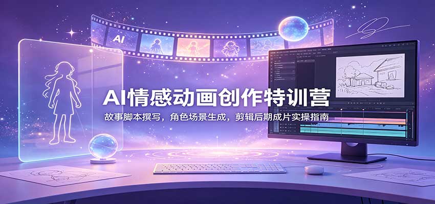 AI情感动画创作特训营：故事脚本撰写，角色场景生成，剪辑后期成片实操指南-易创网