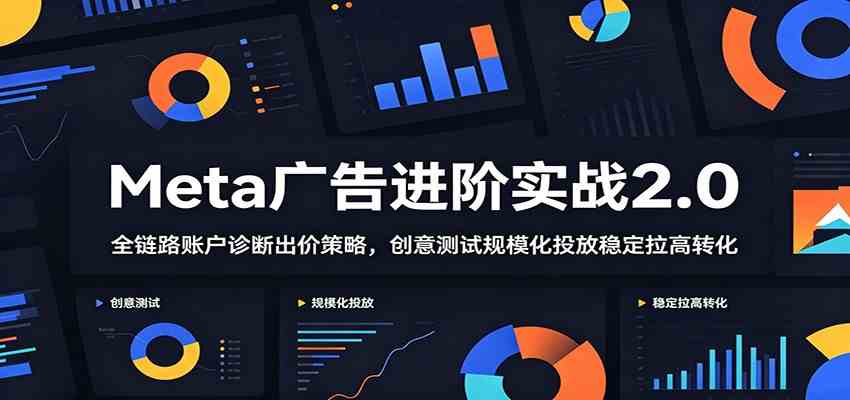 Meta广告进阶实战2.0：全链路账户诊断出价策略，创意测试规模化投放稳定拉高转化-易创网