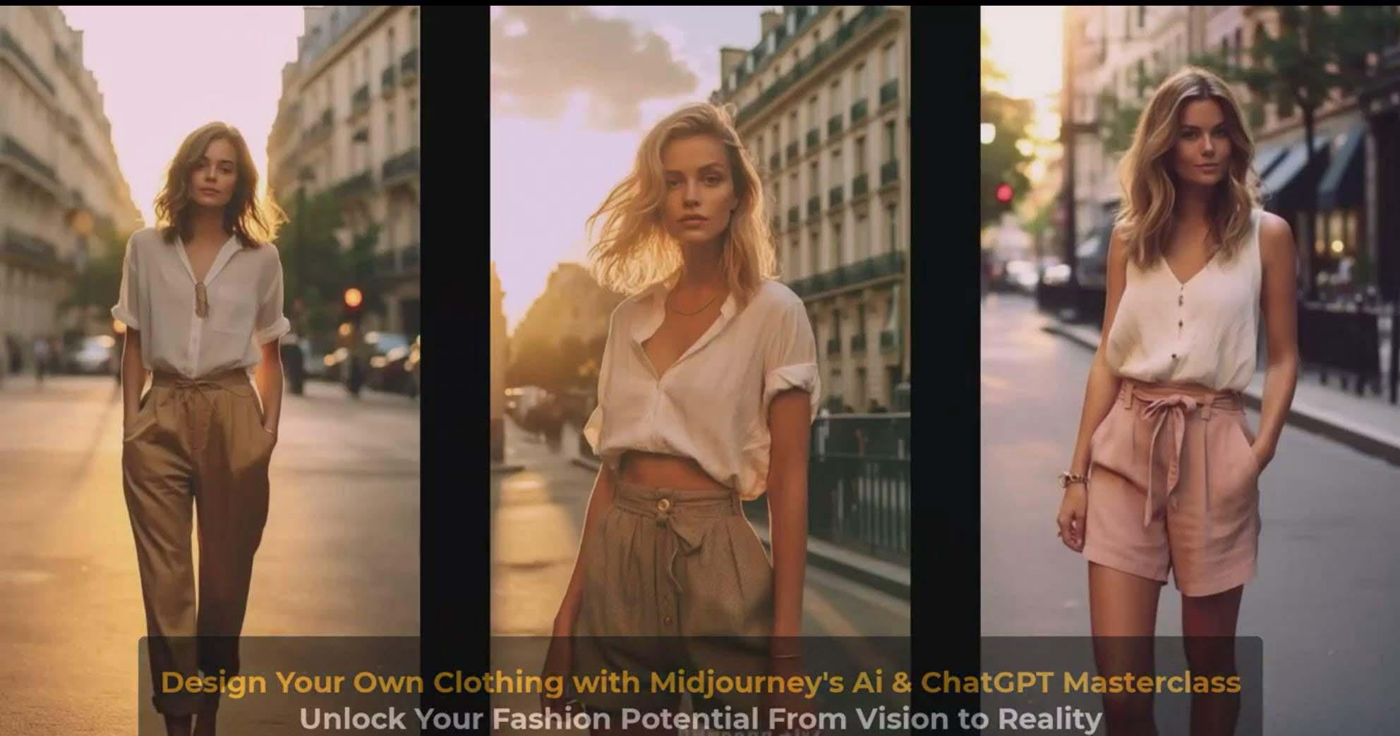 图片[9]-利用 Midjourneys Ai 人工智能设计自己的服装AI大师班-10节课-中英字幕-易创网