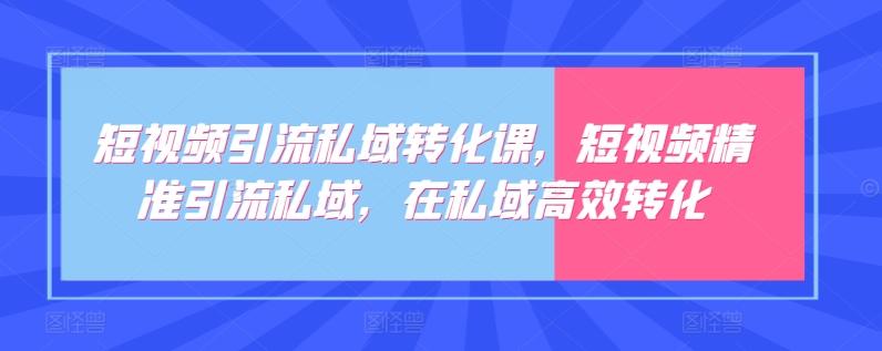 短视频引流私域转化课，短视频精准引流私域，在私域高效转化-易创网