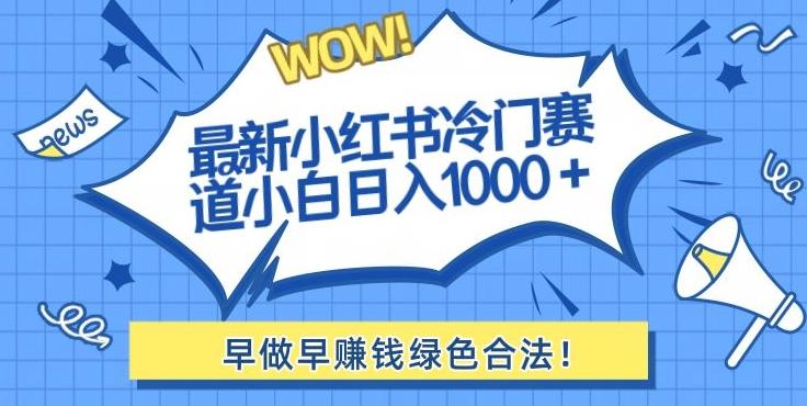 最新小红书冷门赛道日入1000+一部手机小白轻松-易创网