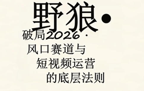 野狼团队·多平台实操运营课，覆盖AI口播、服装、好物、漫剪等热门玩法(更新4月29日)-易创网