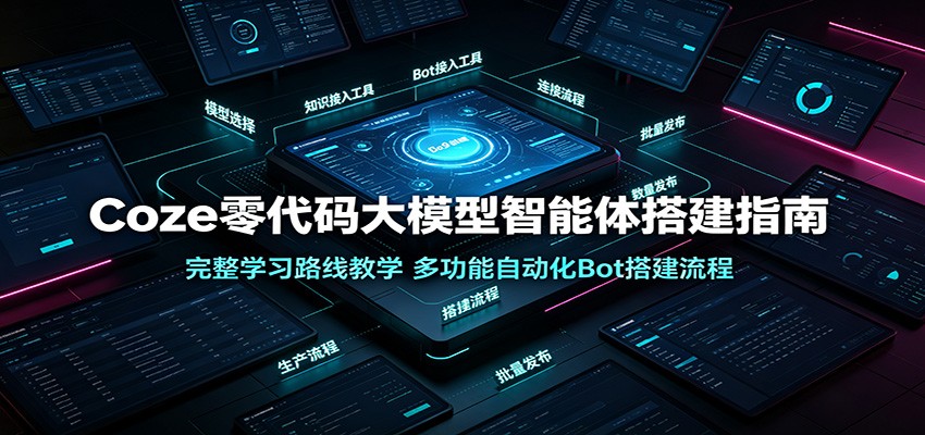 Coze零代码大模型智能体搭建指南：完整学习路线教学，多功能自动化Bot搭建流程-易创网