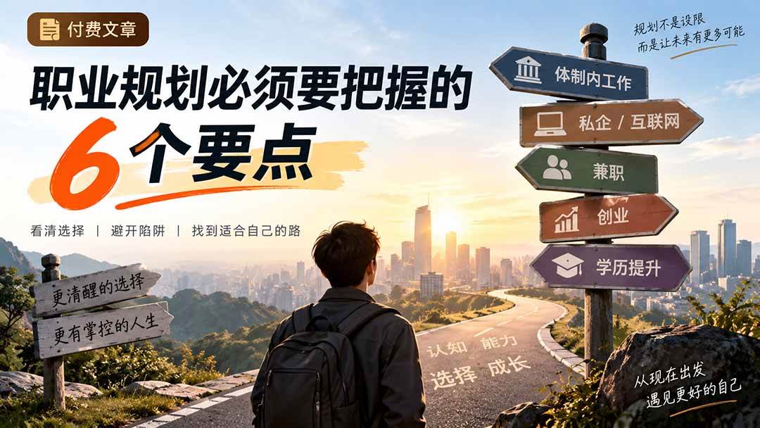 （20422期）付费文章：职业规划必须要把握的6个要点-易创网