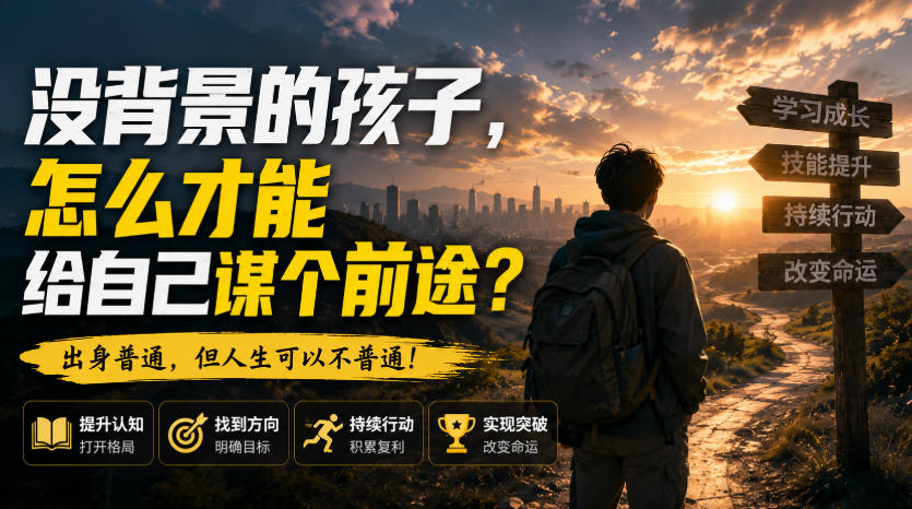 付费文章：没背景的孩子，怎么才能给自己谋个前途？-易创网
