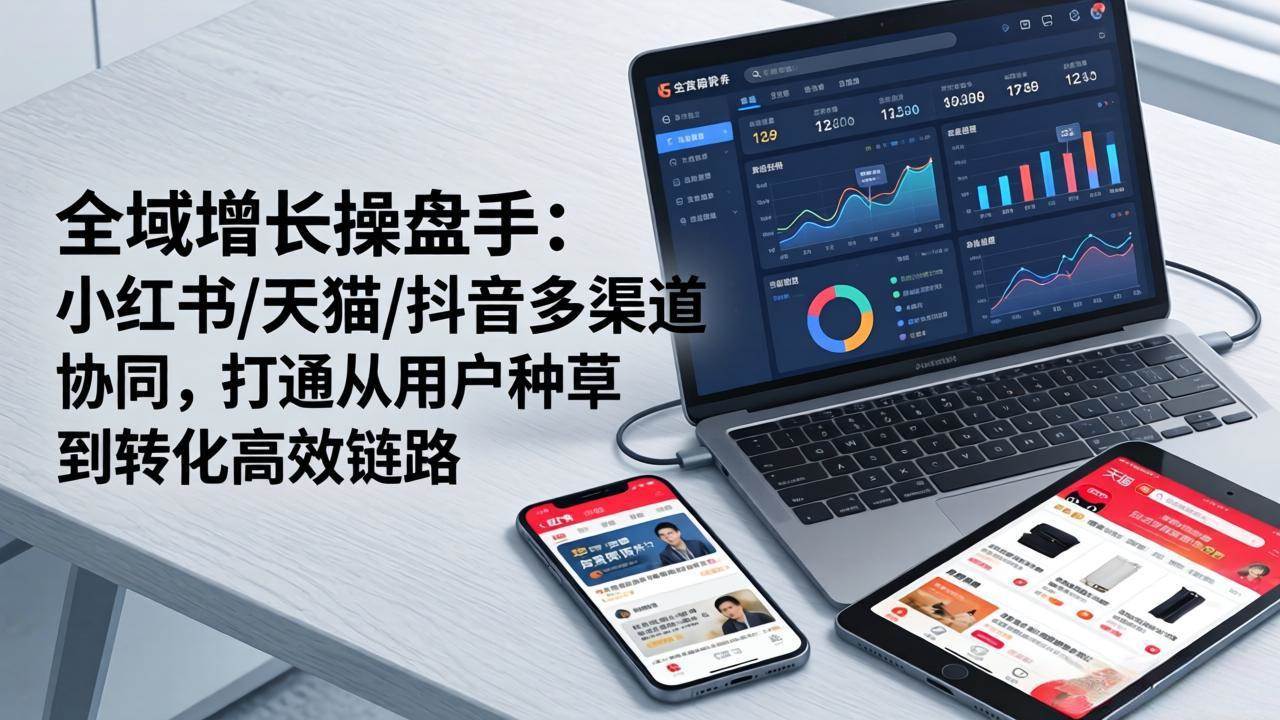 （17605期）全域增长操盘手：小红书/天猫/抖音多渠道协同，打通从用户种草到转化高效链路-易创网