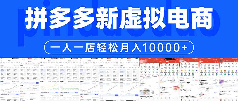 拼多多虚拟电商一人一店轻松月入10000+-易创网