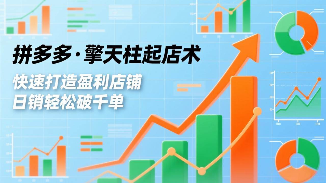 （17715期）拼多多·擎天柱起店术3.0(更新)，爆流布局、利润起飞、不断流，快速打造盈利店铺，日销破千单-易创网