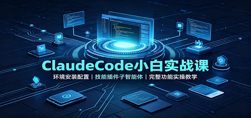 ClaudeCode小白实战课：环境安装配置，技能插件子智能体，完整功能实操教学-易创网