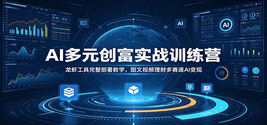 AI多元创富实战训练营：龙虾工具完整部署教学，图文视频理财多赛道AI变现-易创网
