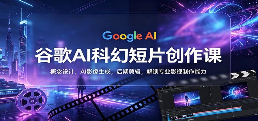 谷歌AI科幻短片创作课：概念设计，AI影像生成，后期剪辑，解锁专业影视制作能力-易创网