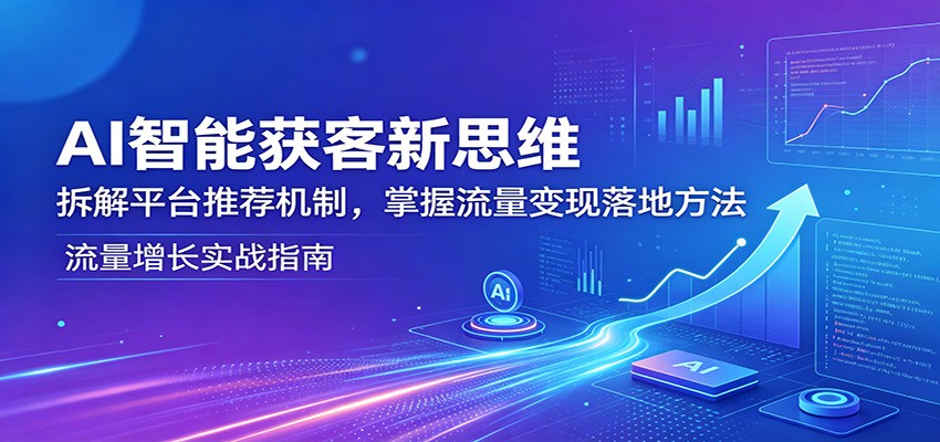 AI智能获客新思维：拆解平台推荐机制，掌握流量变现落地方法-易创网