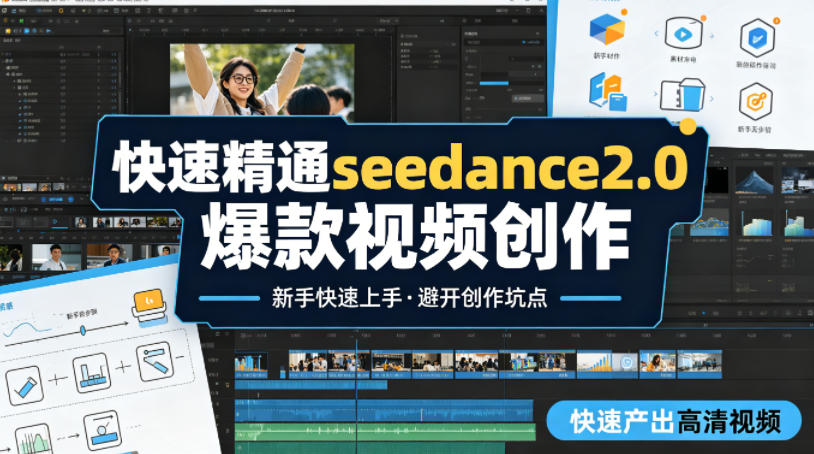 快速精通seedance2.0爆款视频创作，快速产出高清视频，避开大量创作坑点，新手也能快速上手-易创网