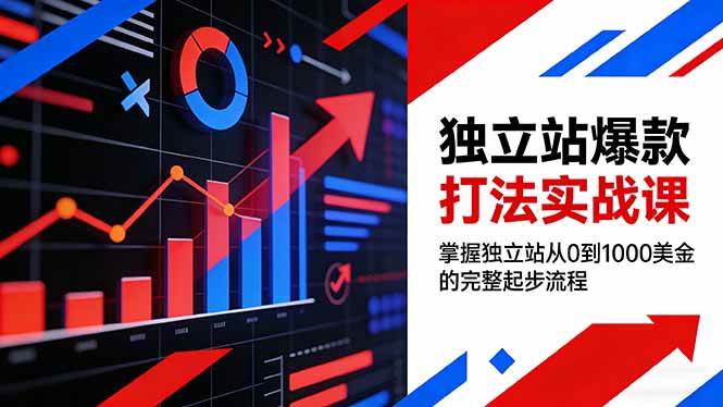 （17322期）独立站爆款打法实战课，掌握独立站从0到1000美金的完整起步流程网赚项目-副业赚线-互联网创业-资源整合易创网