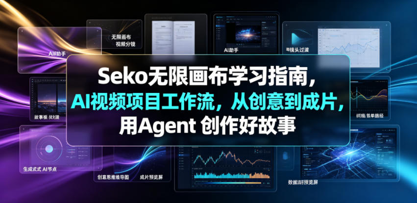 Seko无限画布学习指南，AI视频项目工作流，从创意到成片，用Agent 创作好故事-易创网