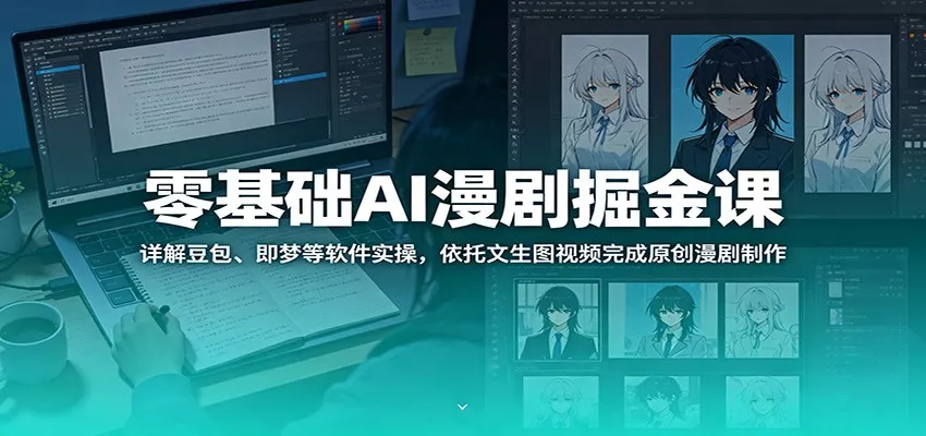 零基础AI漫剧掘金课：详解豆包、即梦等软件实操，依托文生图视频完成原创漫剧制作-易创网