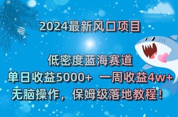 2024最新风口项目，低密度蓝海赛道，单日收益5000+，一周收益4w+！【揭秘】-易创网