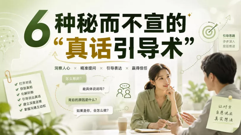 付费文章：6种秘而不宣的“真话引导术”-易创网