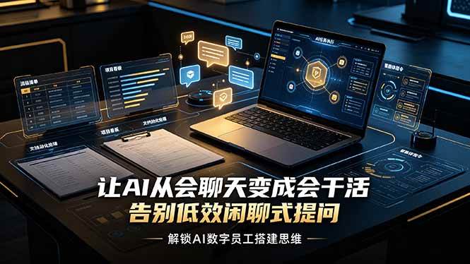 （19130期）让AI从会聊天变成会干活，告别低效闲聊式提问，解锁AI数字员工搭建思维-易创网
