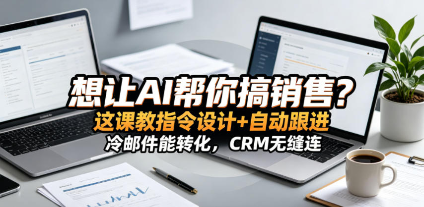 想让AI帮你搞销售？这课教指令设计+自动跟进，冷邮件能转化，CRM无缝连！【原创双语字幕】-易创网