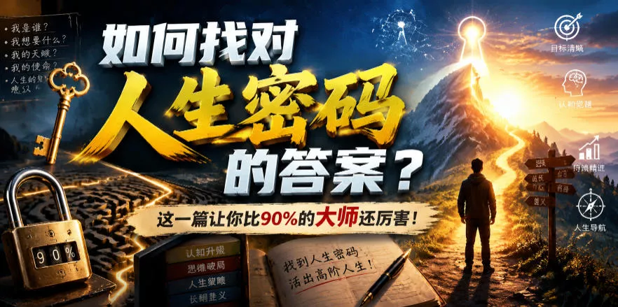 付费文章：如何找对人生密码的答案？这一篇让你比90%的大师还厉害！-易创网