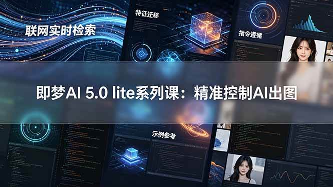（18962期）即梦AI 5.0 lite实战课：联网实时检索+特征迁移+指令遵循+示例参考，精准控制AI出图-易创网