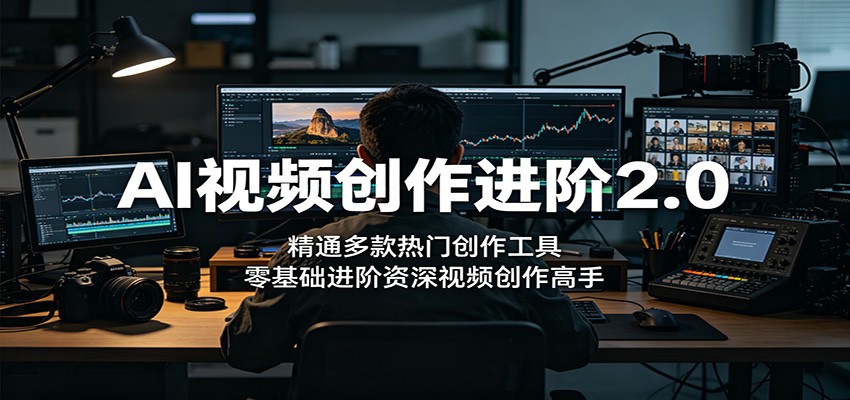 AI视频创作进阶2.0：精通多款热门创作工具，零基础进阶资深视频创作高手-易创网