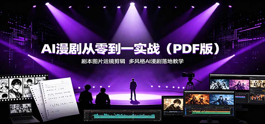 AI漫剧从零到一实战（PDF版）：剧本图片运镜剪辑，多风格AI漫剧落地教学-易创网