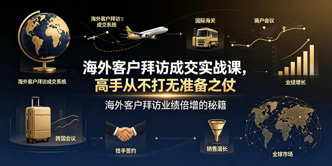 海外客户拜访成交实战课，高手从不打无准备之仗，海外客户拜访业绩倍增的秘籍-易创网