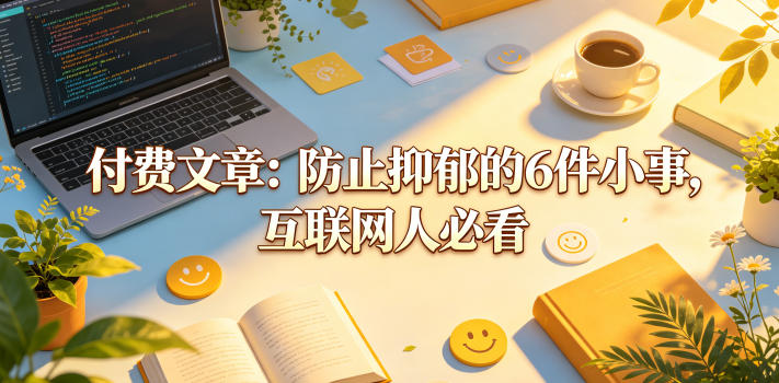付费文章：防止抑郁的6件小事，互联网人必看！-易创网