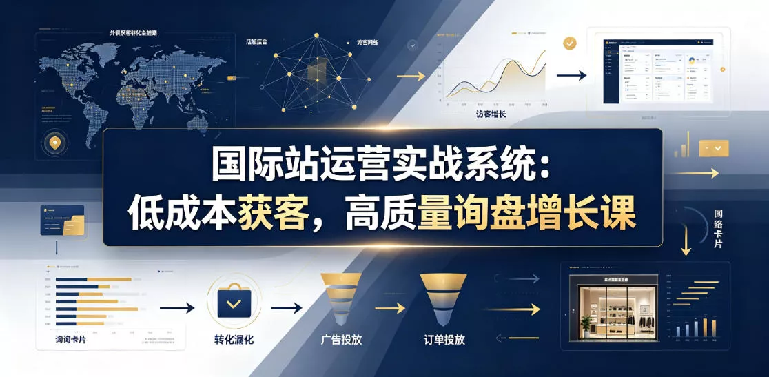 国际站运营实战系统：低成本获客，高质量询盘增长课(更新26年)-易创网